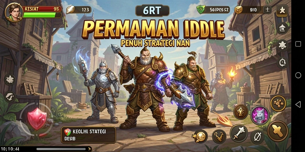 Tampilan gameplay 6RT yang menarik dan penuh warna.