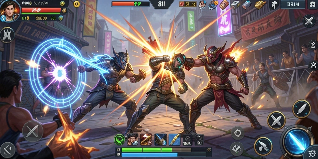 Screenshot utama 8II yang menunjukkan aksi pertarungan mendebarkan.