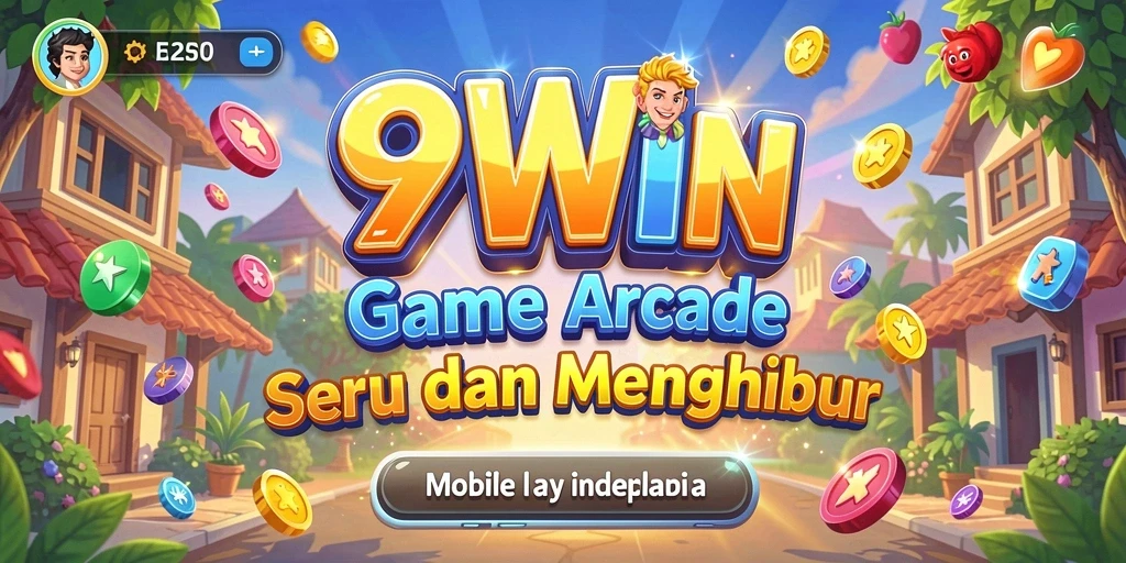 Tampilan menarik gameplay Arcade di 9WIN dengan warna-warna cerah.