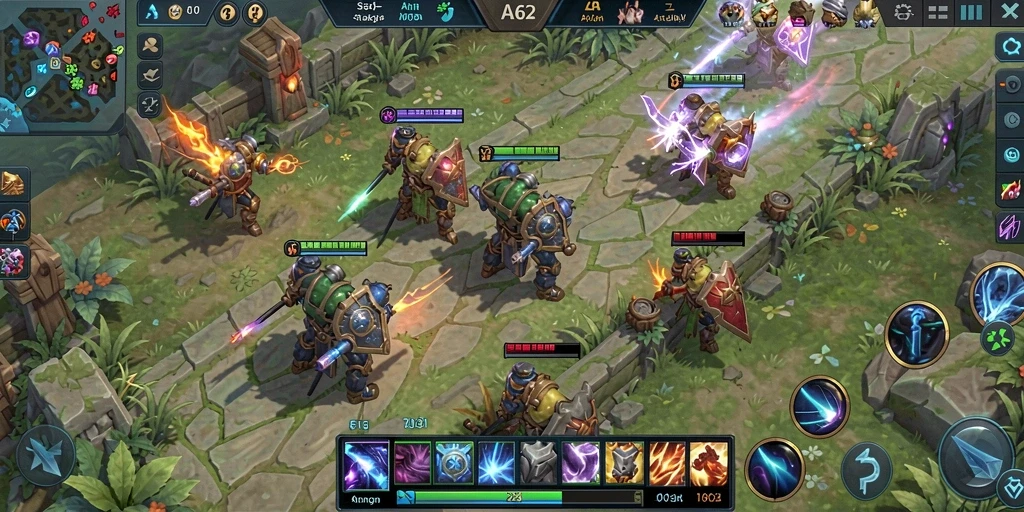 Tampilan strategi dan pertempuran seru di arena AA62.