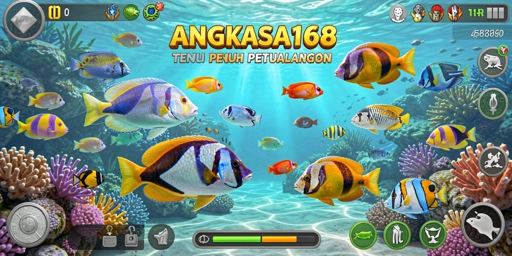 Tampilan gameplay menarik dari ANGKASA168 Tembak Ikan.