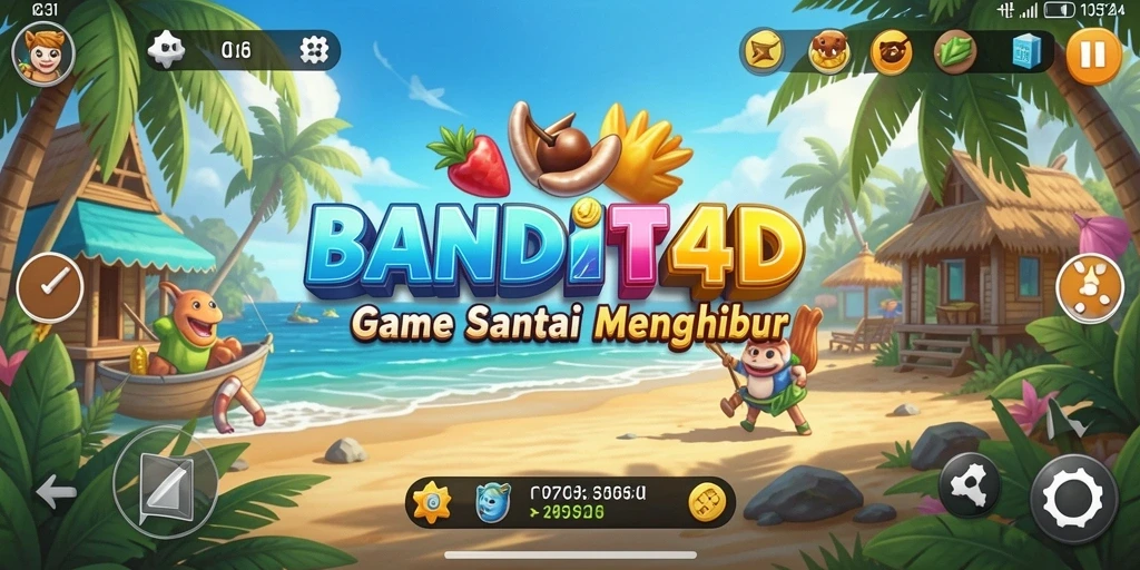 Tangkapan layar utama BANDIT4D menampilkan gameplay yang menyenangkan dan santai.