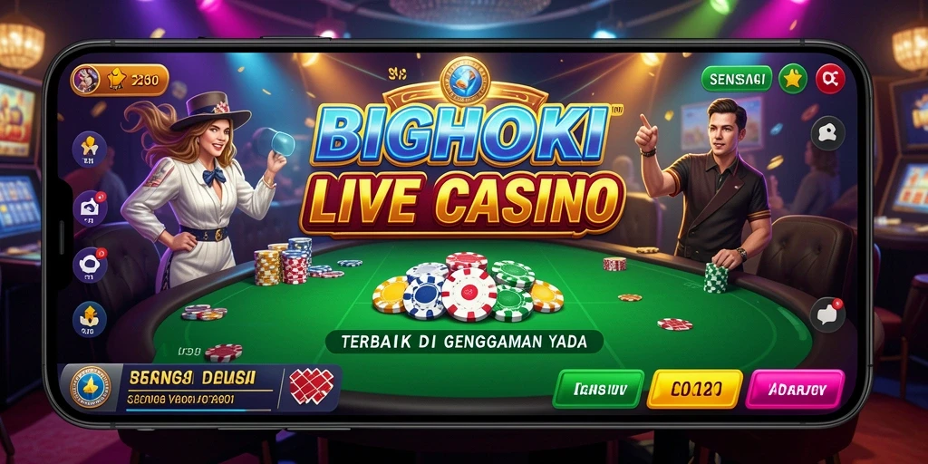 Tampilan gameplay BIGHOKI dalam sesi live casino yang mengasyikkan.