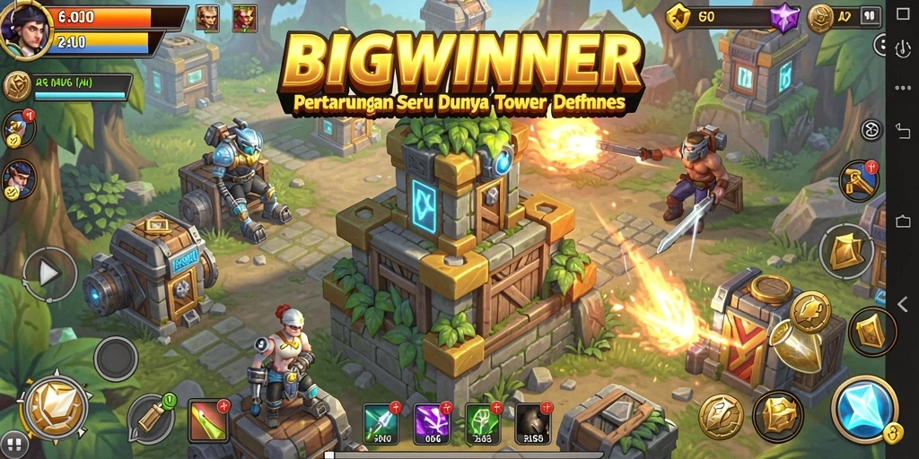 Gim Tower Defense dengan grafis menawan dan strategi menarik.
