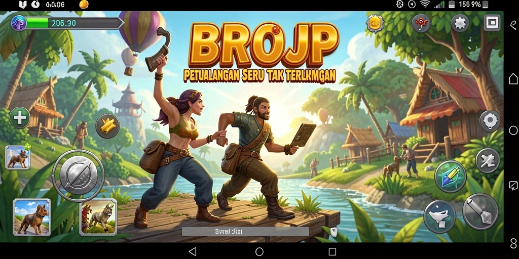 Tampilan menakjubkan dari gameplay petualangan BROJP.
