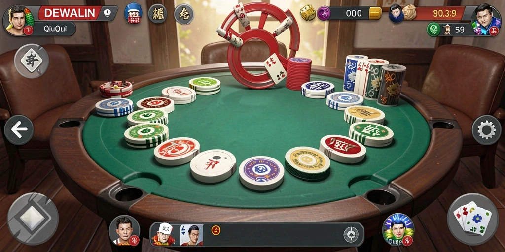 Gameplay seru DEWALIN dalam permainan QiuQiu.