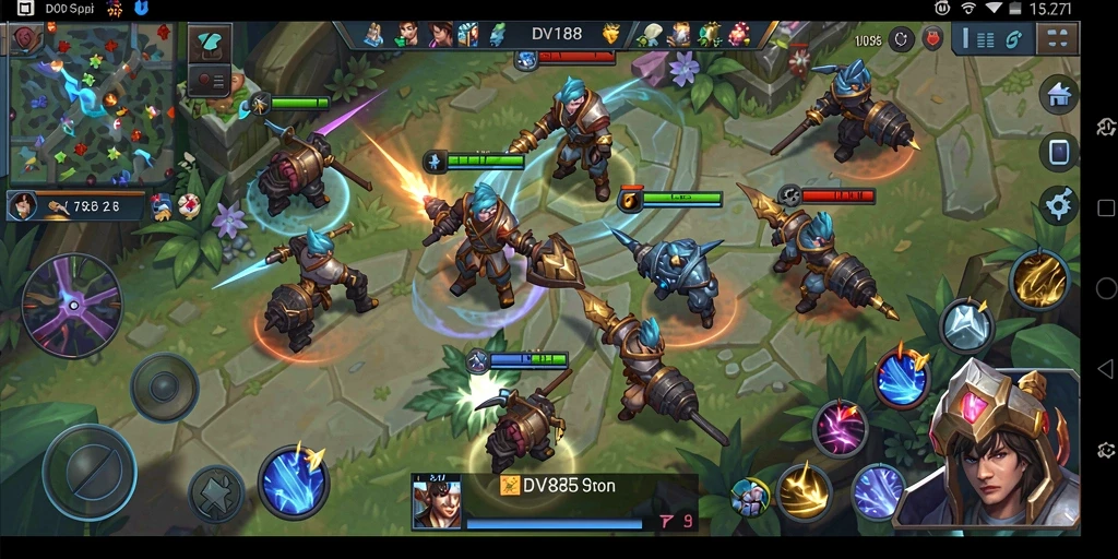 Gameplay MOBA seru dalam DV188 dengan peta penuh tantangan.
