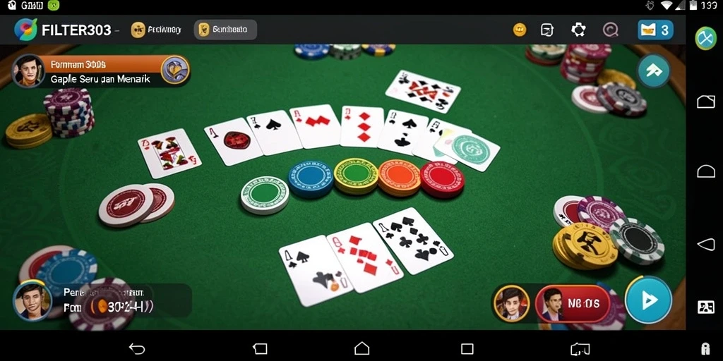Tampilan gameplay menarik dari FILTER303 dengan elemen Gaple yang klasik.