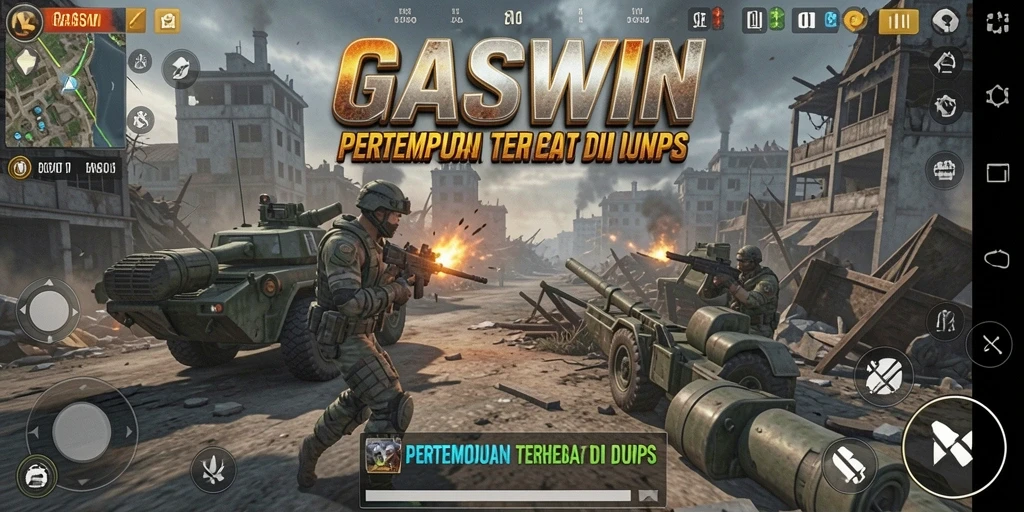 Tangkapan layar GASWIN menampilkan pertempuran TPS yang mendebarkan.