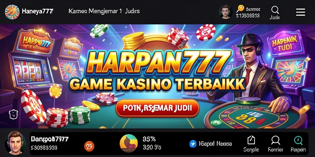 Tampilan gameplay seru di HARAPAN777 dengan berbagai permainan Kasino.