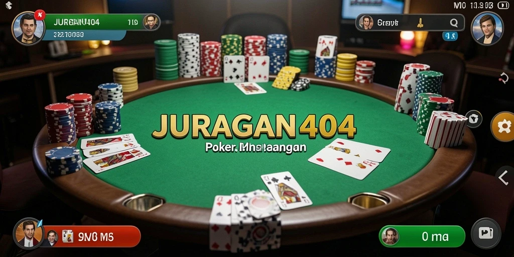 Tampilan seru gameplay Poker di JURAGAN404 dengan berbagai fitur menarik.