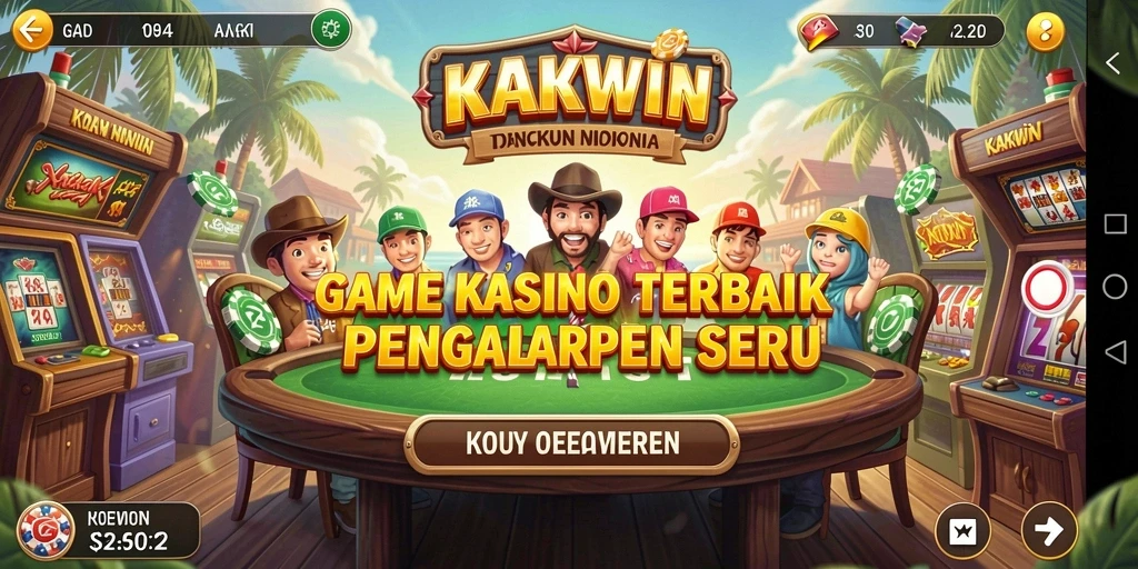 Screenshot utama KAKWIN menunjukkan gameplay kasino yang seru dan menarik.