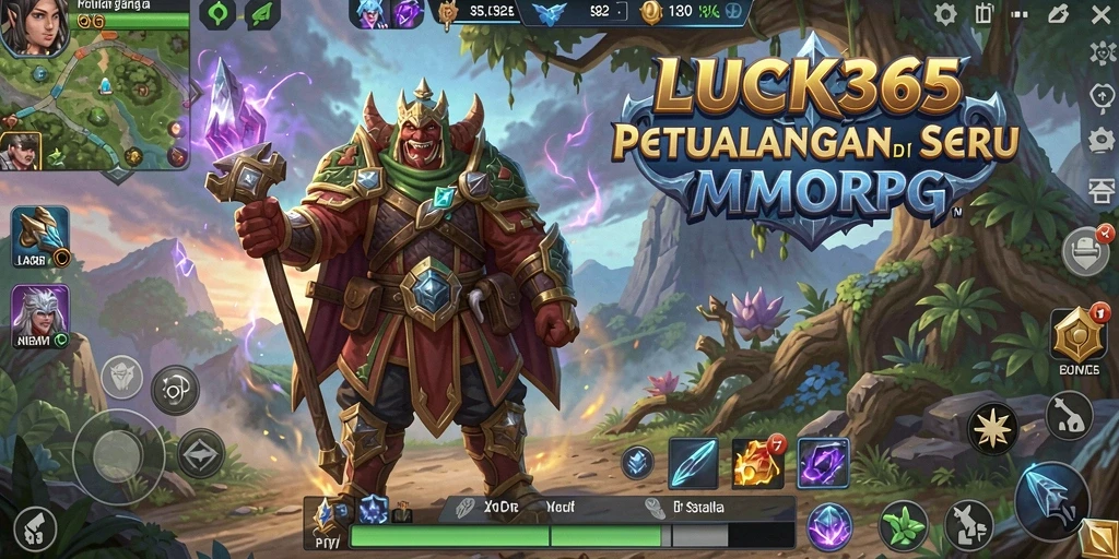 Tampilan gameplay LUCK365 yang menampilkan pertempuran seru di dunia MMORPG.