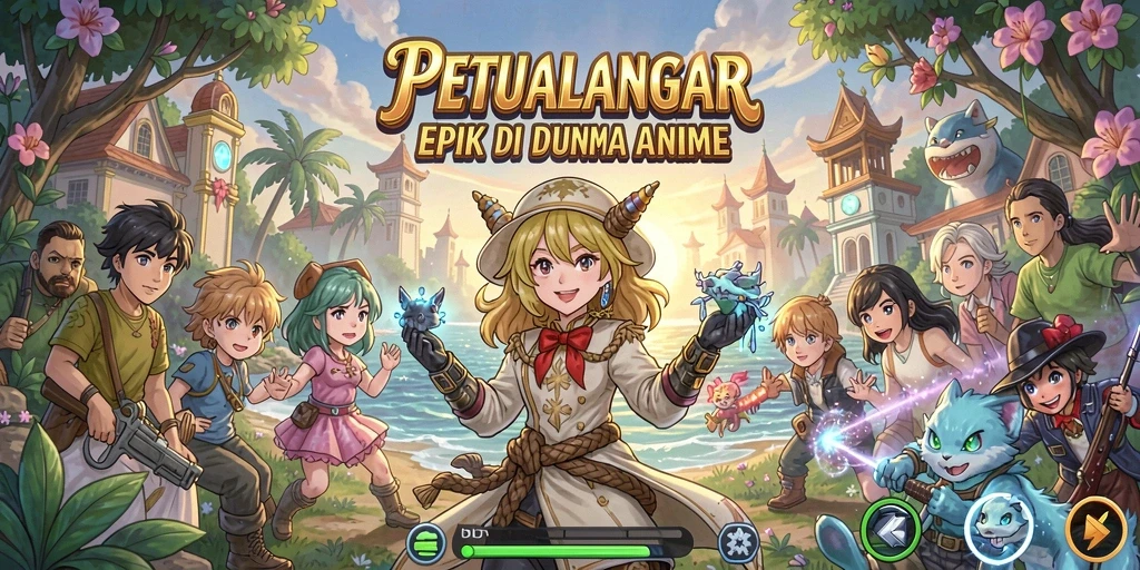 Gameplay P200M yang menarik dengan karakter anime ikonik.