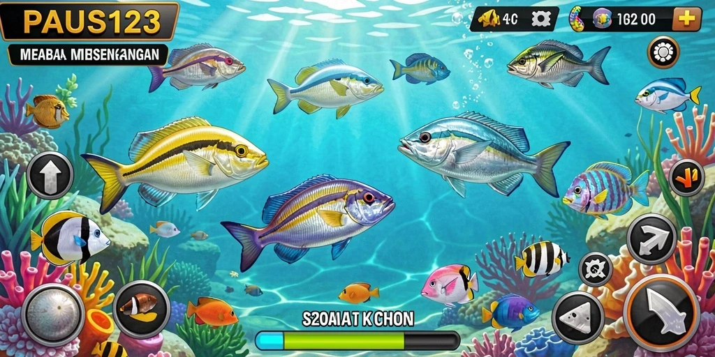 Tampilan screenshot PAUS123 menampilkan aksi menembak ikan yang menarik.