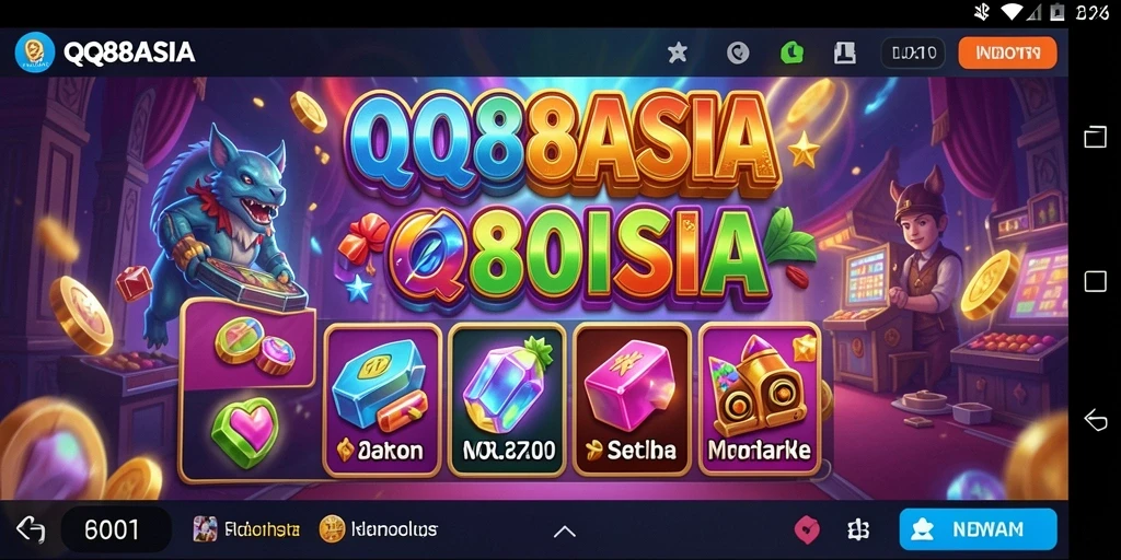 Screenshot gameplay QQ88ASIA yang menunjukkan putaran slot yang mendebarkan.