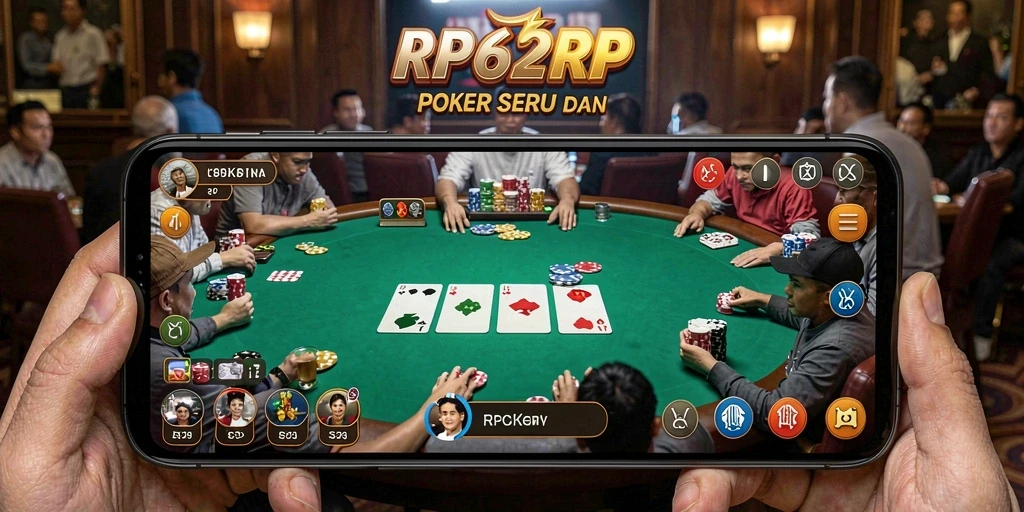 Screenshot gameplay RP62RP menampilkan aksi seru permainan Poker.