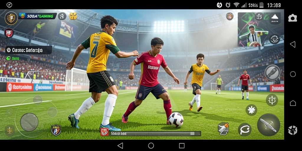 Tampilan menarik dari gameplay SOBATGAMING dalam suasana kompetisi olahraga.