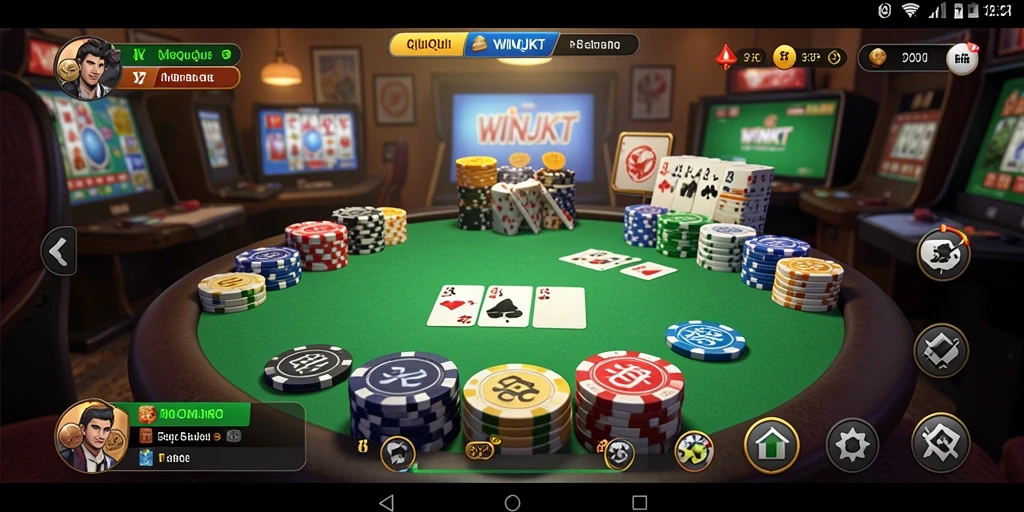 Screenshot gameplay WINJKT yang menampilkan aksi seru QiuQiu.
